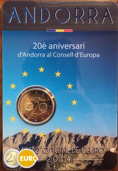 2 Euro Andorra 2014 – Europarat Stgl. Coincard
