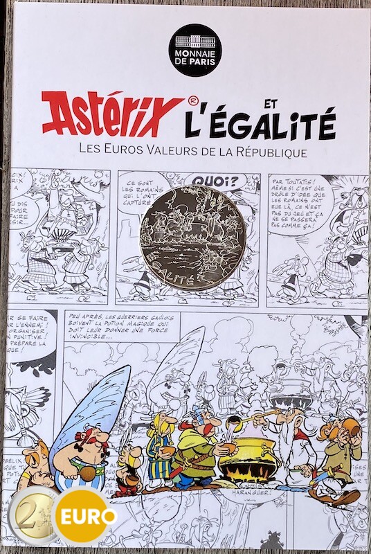 10 euros Francia 2015 - Asterix igualdad gladiador - en coincard