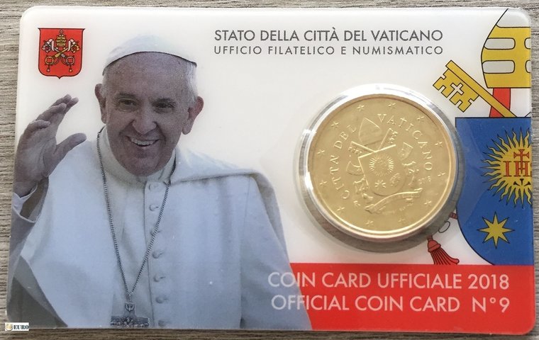 50 cent Vatican 2018 coincard n°9