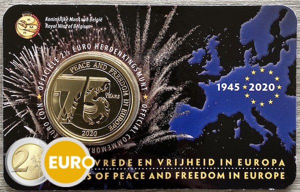 2,50 Euro Belgien 2020 - 75 Jahre Frieden in Europa Stgl. Coincard NL