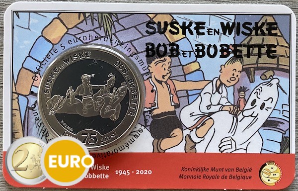 5 Euro Belgien 2020 - Suske und Wiske Stgl. Coincard Relief