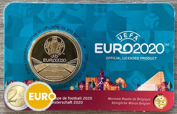 2,50 Euro Belgien 2021 - EM UEFA EURO 2020 Stgl. Coincard FR