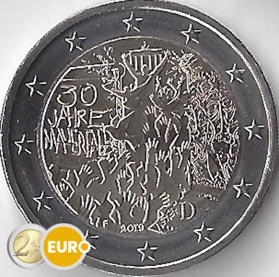 2 Euro Deutschland 2019 - F Berliner Mauer UNZ