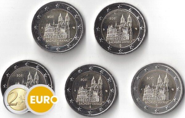 2 euro Duitsland 2021 - ADFGJ Sachsen-Anhalt UNC