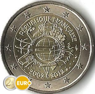 2 Euro Frankreich 2012 - 10 Jahre Euro UNZ