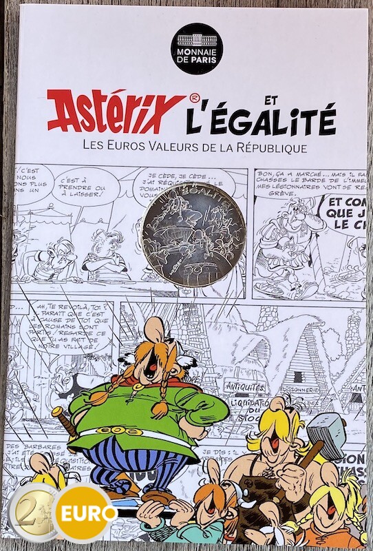 10 euros Francia 2015 - Asterix igualdad La residencia de los dioses - en coincard