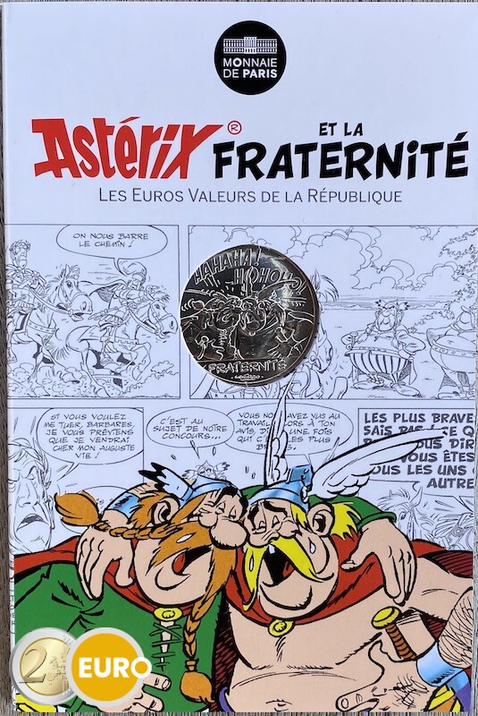 10 euro Frankreich 2015 - Asterix Brüderlichkeit bei den Belgiern - in Coincard
