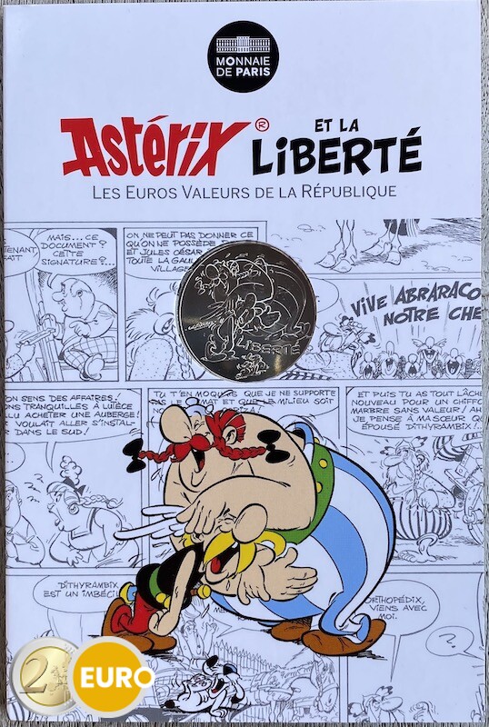 10 euro Frankreich 2015 - Asterix Freiheit Das Geschenk Cäsars - in Coincard