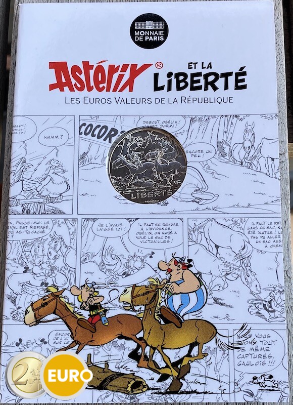 10 euros Francia 2015 - Asterix libertad La vuelta a la Galia de Astérix - en coincard