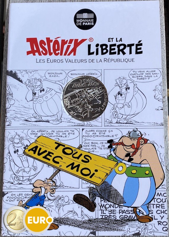 10 euro Frankrijk 2015 - Asterix Liberté manifestatie - in coincard