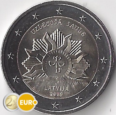 2 Euro Lettland 2019 - Wappen Aufgehende Sonne UNZ