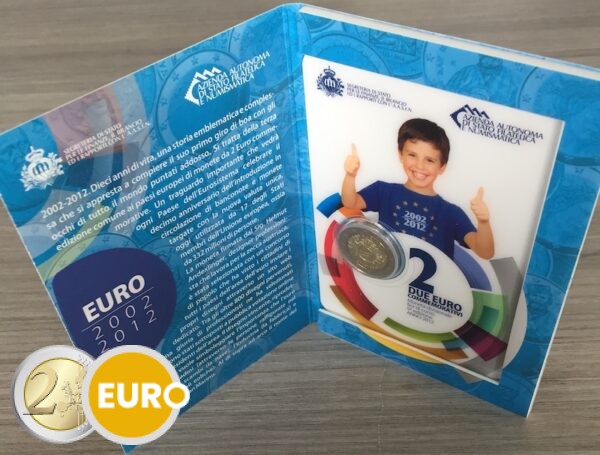 2 euro San Marino 2012 - 10 years euro BU FDC