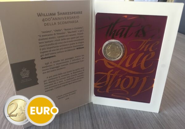 2 Euro San Marino 2016 - Shakespeare Stgl.