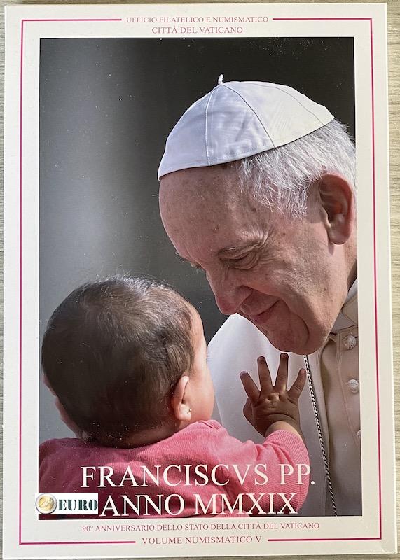 Vatikan 2019 - Volume Numismatico V mit KMS BU FDC, Coincard und Briefmarken