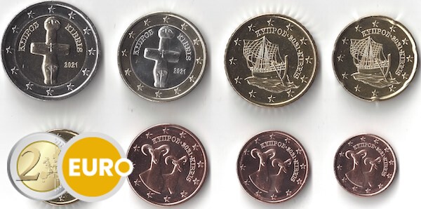 Euro set UNC Cyprus 2021