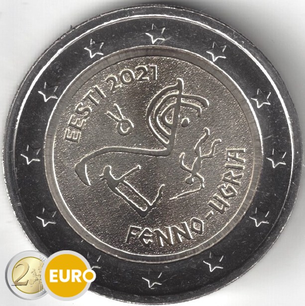 2 Euro Estland 2021 - finno-ugrische Völker UNZ