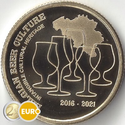 2,50 Euro Belgien 2021 - Bierkultur 5 Jahre Erbe Bier UNZ UNC