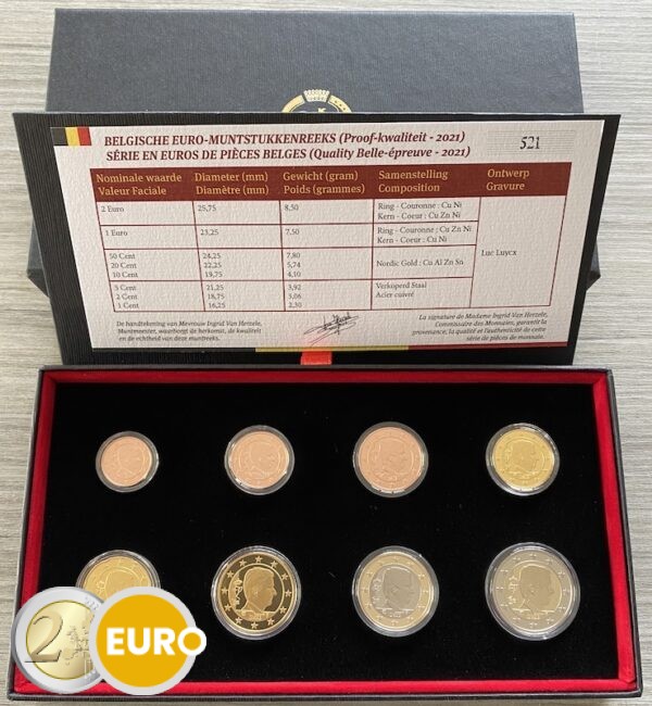 KMS Belgien 2021 Euro set PP BE Proof