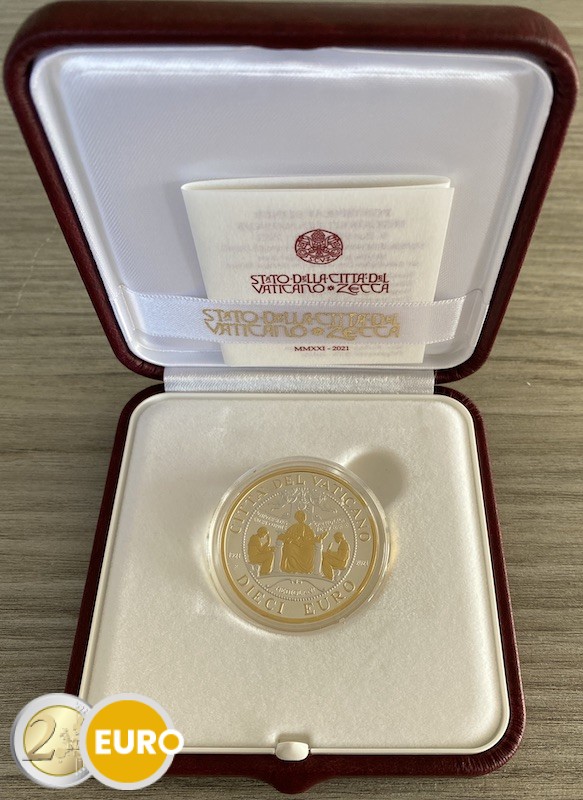 10 euro Vatikan 2021 - Universität Heiligen Herzen PP BE Proof Silber und Gold