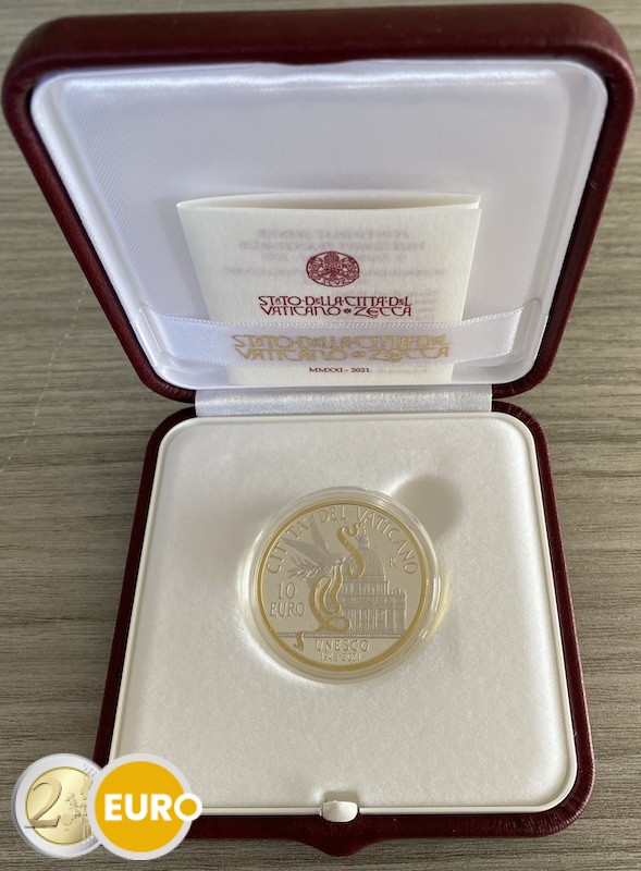 10 euro Vatikan 2021 - UNESCO PP BE Proof Silber und Gold