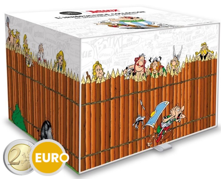 9 x 10 Euro Frankreich 2022 - Asterix UNC Silber - Band 1 + Sammelbox