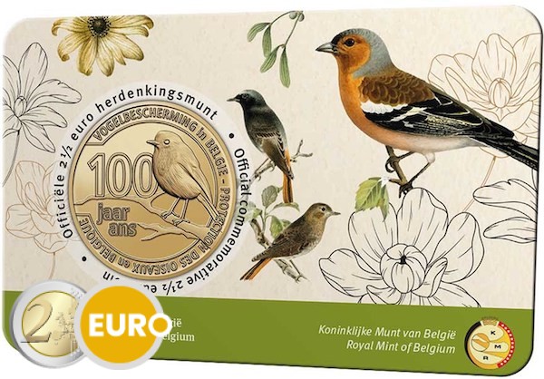 2,50 Euro Belgien 2022 - Vogelschutz Stgl. Coincard NL
