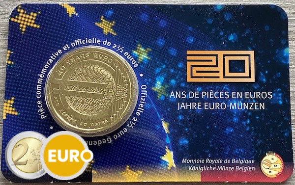 2,50 Euro Belgien 2022 - 20 Jahre euro Stgl. Coincard FR