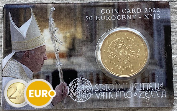 50 céntimos Vaticano 2022 coincard nr 13