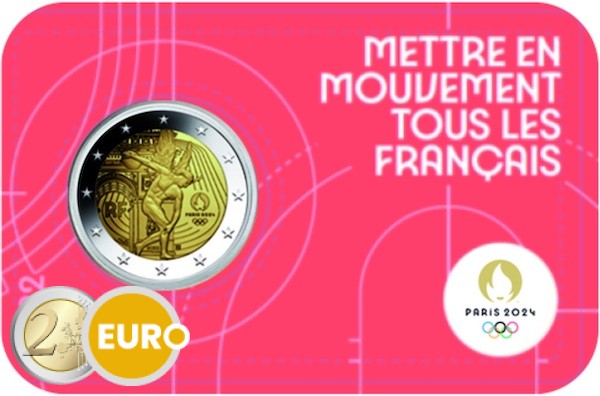 2 Euro Frankreich 2022 - Genius Diskuswerfen – Arc de Triomphe Stgl. Coincard