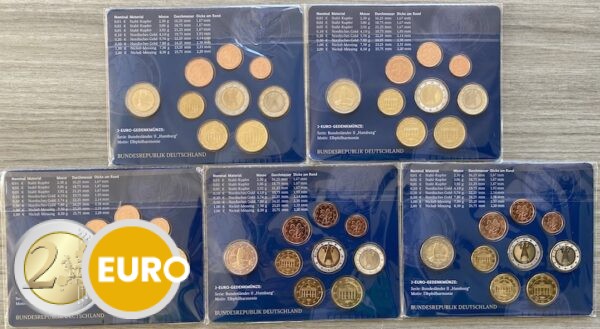 KMS Deutschland 2023 ADFGJ Stgl. + 2 Euro Hamburg