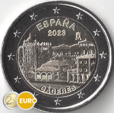 2 euro Spanje 2023 - Oude stad van Cáceres UNC