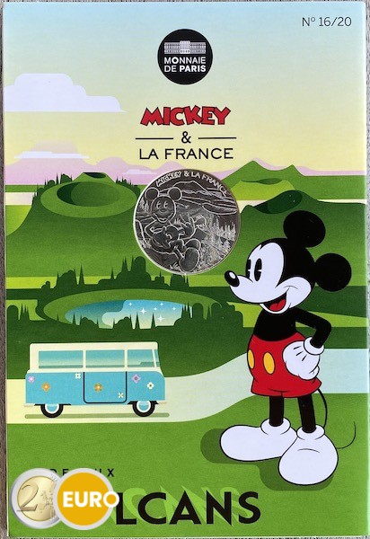 10 Euro Frankreich 2018 - Mickey Ode an Vulkane - in Coincard