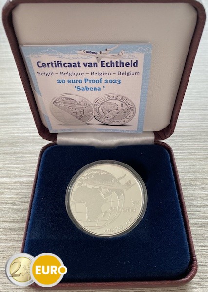 20 euro Belgium 2023 - 100 years Sabena BE Proof Silver