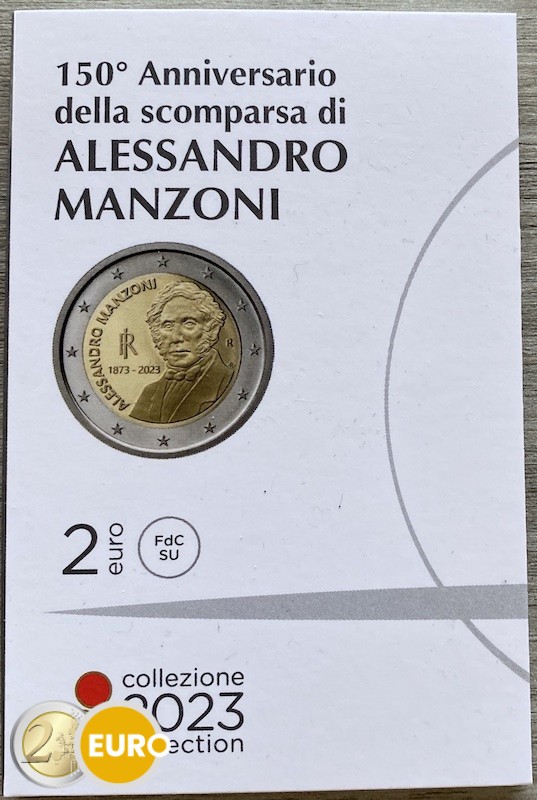 2 Euro Italien 2023 - Alessandro Manzoni Stgl. Coincard