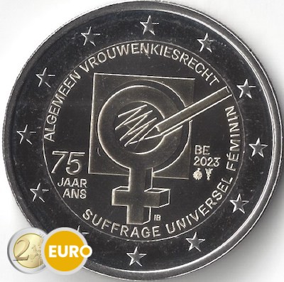 2 Euro Belgien 2023 - 75 Jahre Frauenwahlrecht UNZ