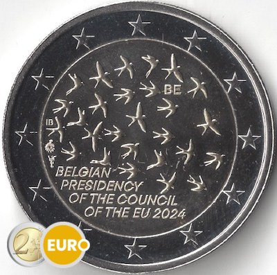 2 Euro Belgien 2024 - EU-Präsidentschaft UNZ