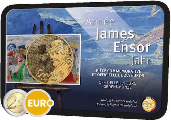 2,50 Euro Belgien 2024 - James Ensor Jahr Stgl. Coincard FR + NFT