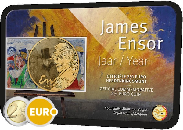 2,50 Euro Belgien 2024 - James Ensor Jahr Stgl. Coincard NL + NFT