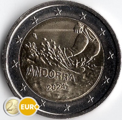 2 Euro Andorra 2024 - 100 Jahre Skisport in Andorra UNZ