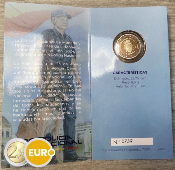 2 euro Spain 2024 - National Police Corps BE Proof