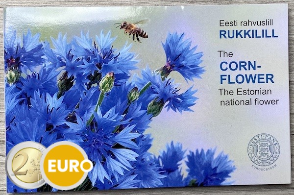 2 Euro Estland 2024 - Kornblume Stgl. Coincard