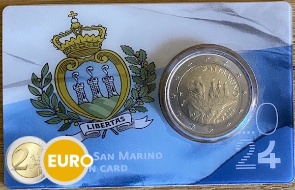 2 Euro San Marino 2024 - Heiliger Marinus Stgl. Coincard Flagge