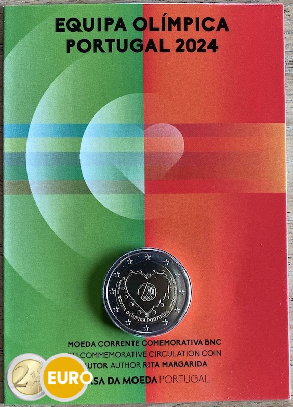 2 Euro Portugal 2024 - Olympischen Spielen Stgl. Coincard
