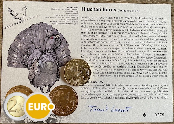 5 Euro Slowakei 2024 - Auerhuhn UNZ mit Echtheitszertifikat