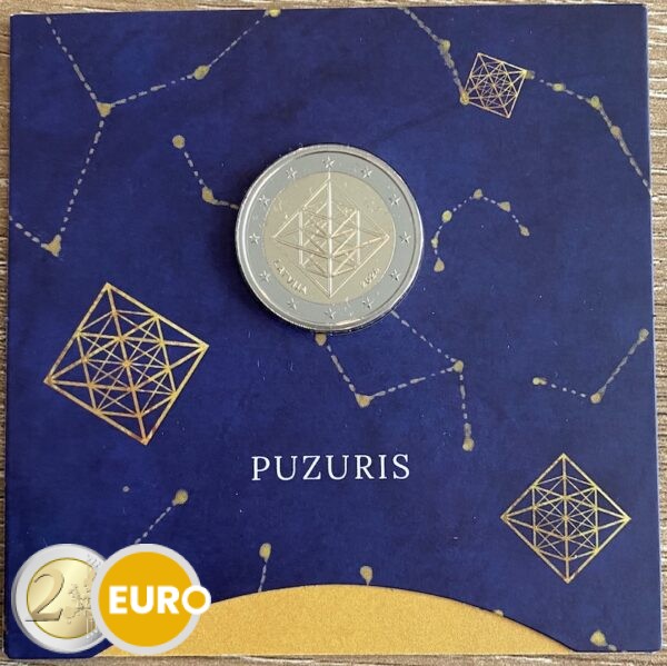 2 euro Latvia 2024 - Himmeli Puzuris straw mobile BU FDC Coincard