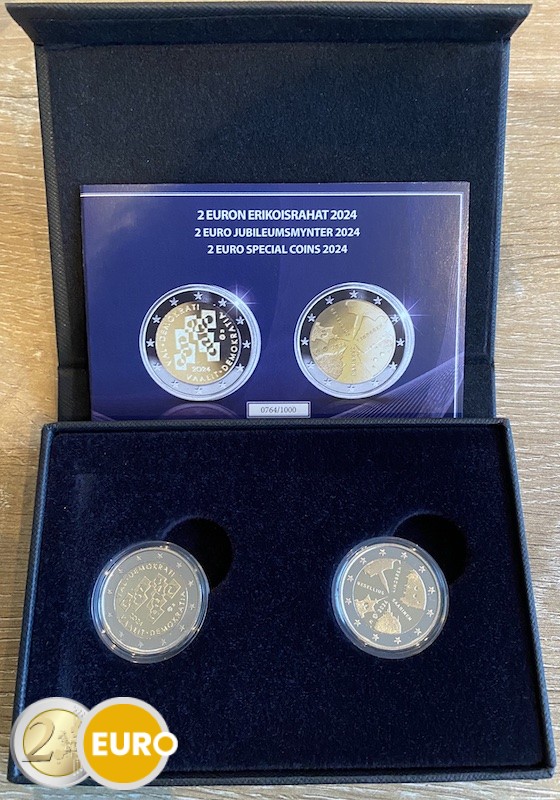 2 x 2 Euro Finnland 2024 - Wahlen und Gesellius, Lindgren, Saarinen PP