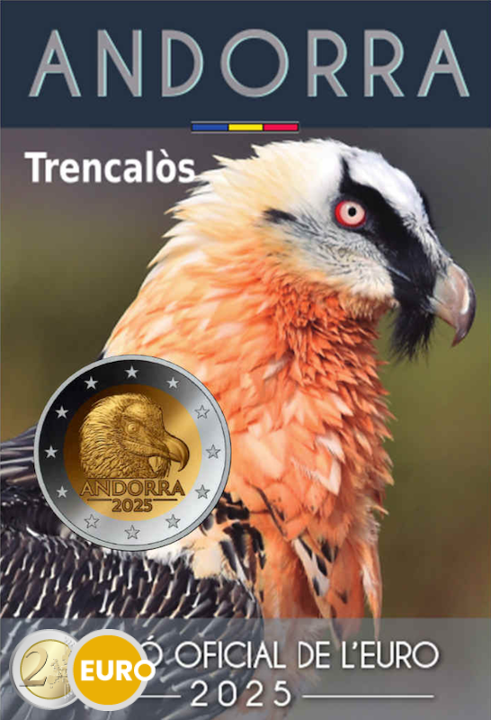 2 Euro Andorra 2025 - Bartgeier Stgl. Coincard
