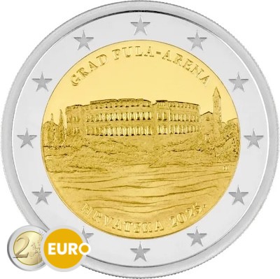 2 Euro Kroatien 2025 - Amphitheater Pula Stgl. Coincard