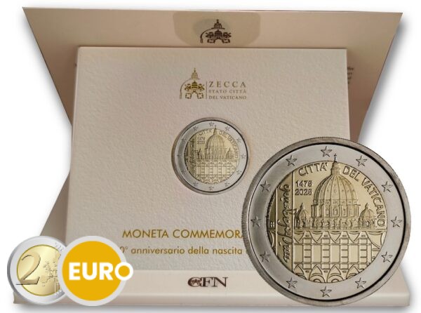 2 euros Vaticano 2025 - Miguel Ángel Michelangelo BU FDC