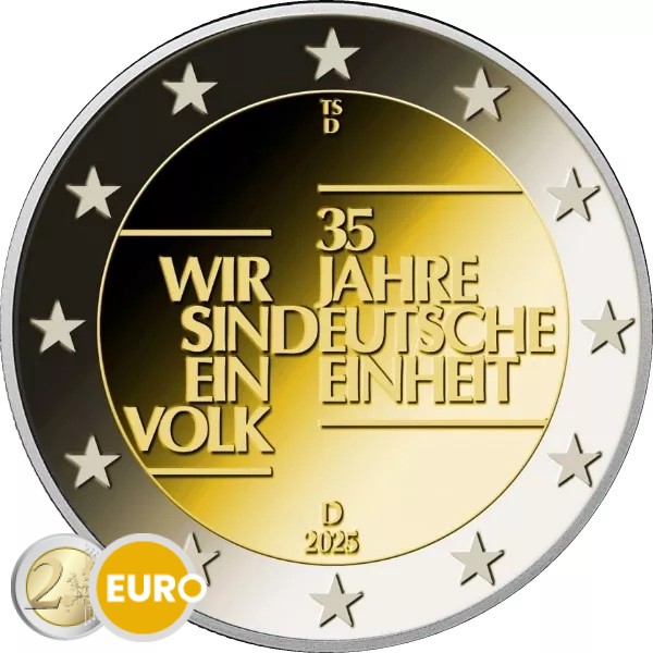 2 Euro Deutschland 2025 - Deutsche Einheit UNZ